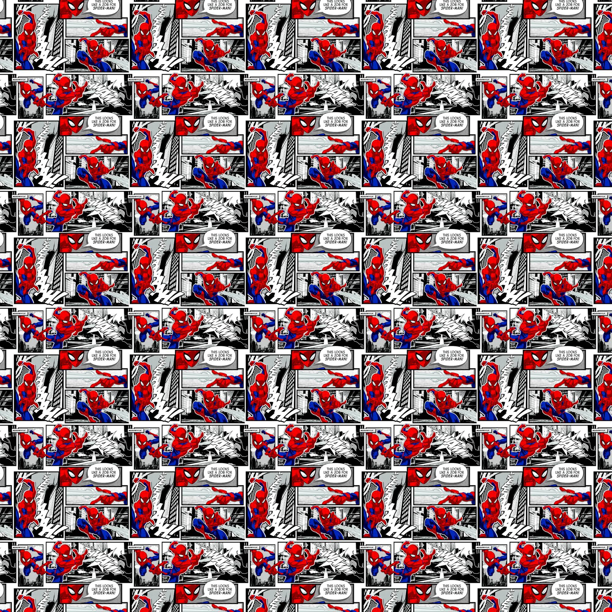 Marvel® Packed Spider-Man Comic Cotton Fabric
